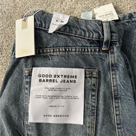 Good American Blue Wide Leg Jeans - Picture 7 of 8